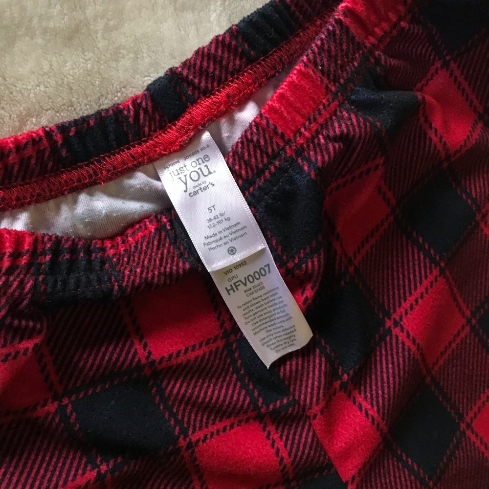 Red Plaid Christmas Pajamas - Picture 6 of 6